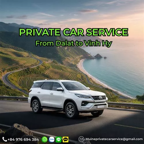 Dalat to Vinh Hy Bay Private Car